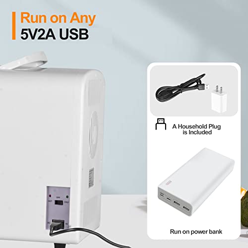 Coycyqi Mini Fridge For Skincare, 4L/6 Can Small Personal Beauty Cooler And Warmer, Portable Usb Refrigerator For Bedroom, Makeup, Beverage, Home, Ravel (White) #TOP2