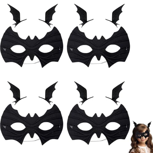 EIHI Máscara de Murciélago y Horquillas, Máscara de Murciélago Halloween, Accesorios para Disfraces de Murciélago,Antifaz con Horquillas de Alas de Murciélago