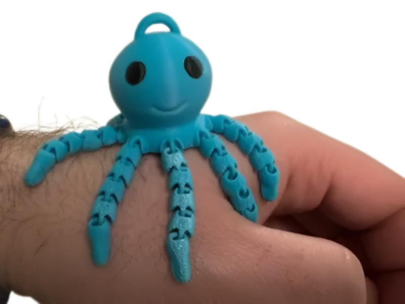 3D CUBES Cute Plastic Octopus Fidget Toy, Multicolor,Figure Toy, Bendable Tentacles