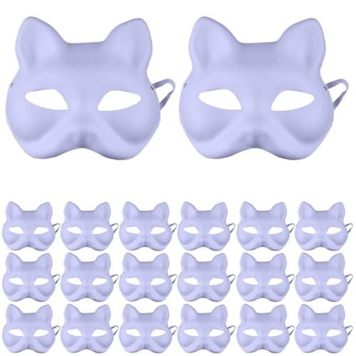 Masques de renard et chat blancs confortables : la solution pour créer son déguisement sans gêne