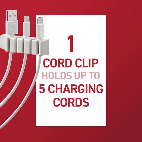 Image of Command 5-Cord Clip Organizer, 4 Clips, 8 Medium Strips