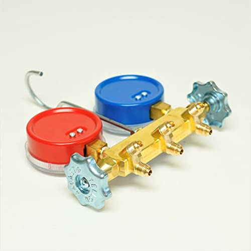 Reemplazo para manómetro de carga HVAC-R Yellow Jacket 41212 con manómetros de 2-1/2 pulgadas para R12/R22/R502 miniatura 1