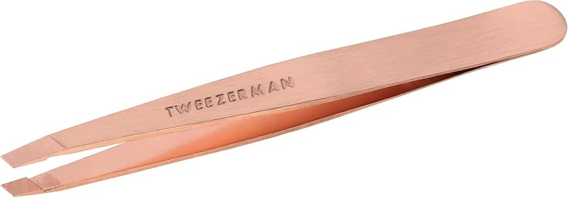 Pinça chanfrada Tweezerman Rose Gold, modelo 1256-RGR