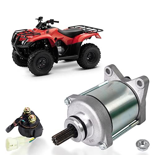 Image of Starter & Relay Compatible with Honda ATV TRX250TM Recon 250 /TRX250TE 250 ES, New Starter Motor, Replace# 31200-HM8-B61, SMU0478, 410-54133