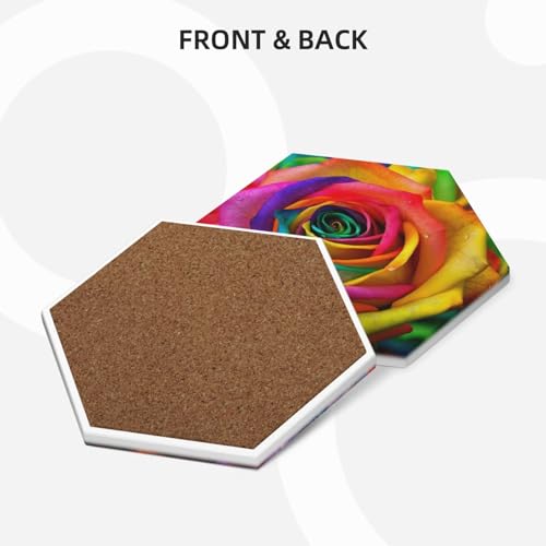Dessous de verre en céramique absorbant lot de 4 pour table basse