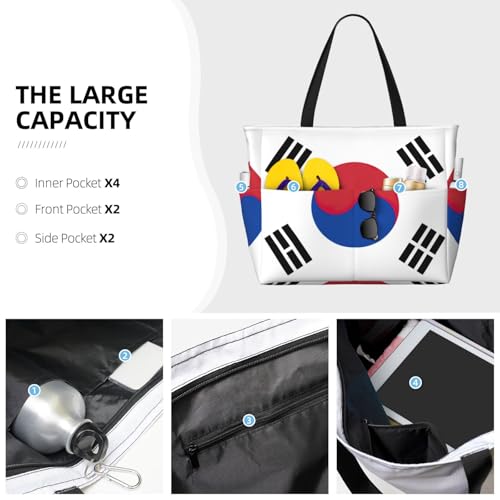 Sac à bandoulière imperméable drapeau Corée noir taille unique - 4