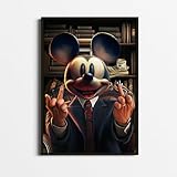 L'œuvre « Mickey Boss » est disponible en trois versions : tableau en toile (profondeur 2,5 cm), poster (non encadré) et poster encadré (noir). Le tableau en toile offre un aspect tridimensionnel idéal pour les espaces moyens et grands avec une toile de qualité supérieure et une quincaillerie de suspension incluse. Le poster non encadré est imprimé sur du papier semi-brillant épais, livré en toute sécurité et parfait pour être encadré. Le poster encadré dispose d'un cadre en aluminium robuste, d'une couverture en plexiglas UV protégé et de couleurs vives. Disponible dans les tailles : A4, A3, A2, 50 x 70 cm, A1 et 70 x 100 cm, convient à différents espaces.