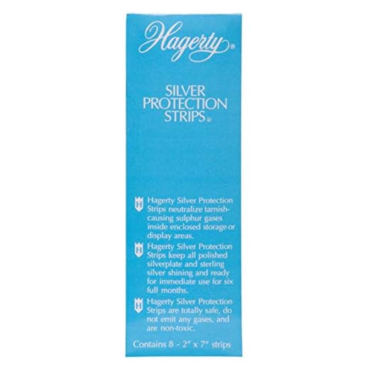 Hagerty Silver Protection Strips, Jewelry Tarnish Prevention Strips for Jewelry Boxes and Enclosed Storage, Made In USA, Kosher Certified, 8-Pack, 2" x 7"