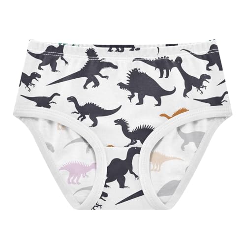 Wusikd Dinosaur Silhouettes Girls' Underwear Cotton Girls Briefs Soft Toddler Underwear 2T