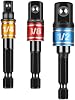 3pcs Socket hex Shank Adapter 1/4