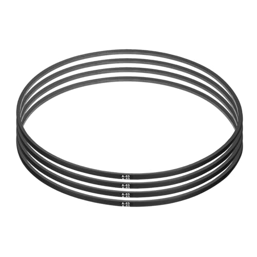Image of uxcell 4pcs A53 or 4L550 Classic Wrapped Rubber V-Belt, 53 inch(1350mm) Inside Circumference, A Profile V Belt