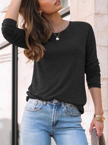 Image of AUTOMET Womens Long Sleeve Crewneck Shirts Fall Tops