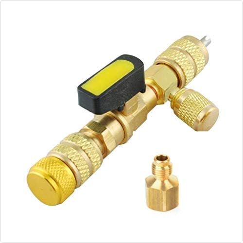 GooMengR410A R22 Valve Core Remover with Dual Size SAE 1/4 & 5/16 Port Hvac Valve Core Removal Installer Tool