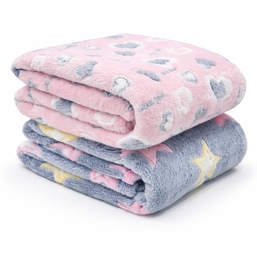 Image of First Kick Luxury Soft Baby Blanket Combo Pack of 100 x 75 cm Premium Fleece Newborn Swaddle Wrap | Baby Bath Towel All Season Blanket for 0-12 Months Crib Stroller Travel Use