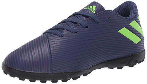 adidas Unisex Nemeziz Messi 19.4 TF Sneaker, Indigo/Green/Purple, 1 M US Little Kid