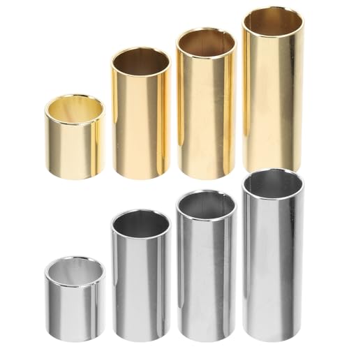 8 slides pour guitare en acier inoxydable pour instruments à cordes