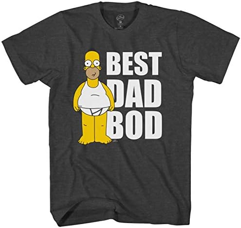 The Simpsons Homer Simpson Best Dad BOD Men's Adult Graphic Tee T-Shirt