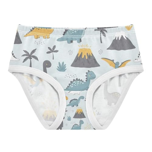 Cute Cartoon Dinosaurs Girls Underwear, Toddler Girl Briefs, Girls Underwear Cotton, 2–8 Years