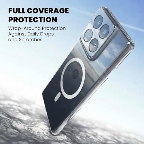 Image of DIZORO Crystal Clear Magnetic Compatible with Motorola Moto g57 Power / g67 Power Back Cover case with Anti-Yellow (Compatible with Magsafe) Anti-Scratch | Shockproof Transparent Cover