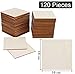 Ruisita 80 Pieces 4 x 4 Inch Square Unfinished Blank Wood Pieces with 1 Pack Sanding Sponge for Painting Writing and DIY Arts Crafts Project (80)