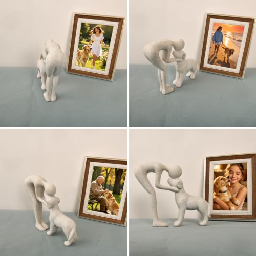 Abstract Person and Dog Head-to-Head Figurine - Image 6