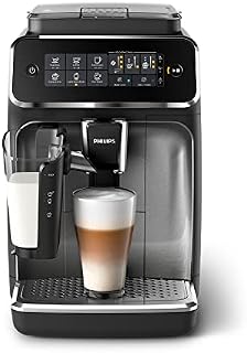 Philips 3200 Series Bean-to-Cup Espresso Machine - LatteGo Milk Frother, 5 Coffee Varieties, Intuitive Touch Display, Silver (EP3246/70)