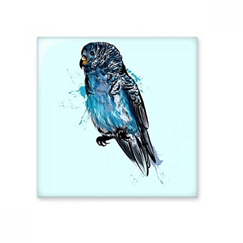 Perroquet bleu carreau de céramique brillant cadeau déco original