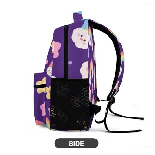 Student Bag Custom with Text Name Packs Cute Rainbow Unicorn Kids' Backpack Large Capacity Shoulder Bookbag Casual Bag for Teens2