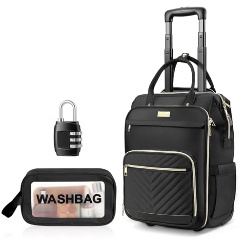 star cloud Underseat Carry On Luggage with Wheels-Softside Rolling Backpack with Lock, Lightweight Small Carry-On Suitcase, Personal Item Travel Bag for Women