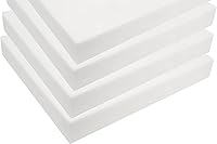 Vista 1 de FoamTouch Espuma de tapicería de alta densidad (4 unidades) de 1 pulgada de alto x 24 pulgadas de ancho x 24 pulgadas de largo