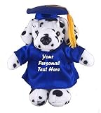 Plushland Plush Stuffed Animal Toys 12 Inches Present Gifts for Graduation Day, Personalized Text, N