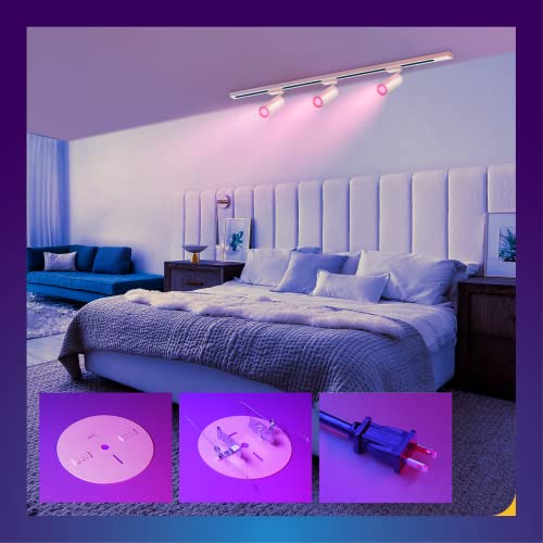 Track Lighting With Mujoy 3 Led Track Lighting Heads, 16 Million Colors And 6500K Cool White Smart Track Light, Plug In Track Lighting Fixtures Ceiling, Voice Control Compatible With Alexa,App Control #TOP6
