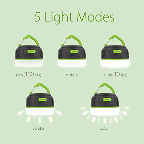 SP-Cow LED Camping Lantern, Mini Portable Rechargeable Tent Light, 5200mAh Power Bank, IP65 Waterproof, USB Rechargeable Camping Lamp, Magnetic Night Light Emergency Light for Camping, Hiking - Image 4