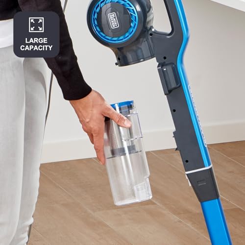 BLACK+DECKER - Steelstofzuiger met Snoer zonder Zak 2-in-1 BXVMS600E | 600W | 6m Kabel | Cycloontechnologie | HEPA-Filter | Licht & Krachtig - Afbeelding 6