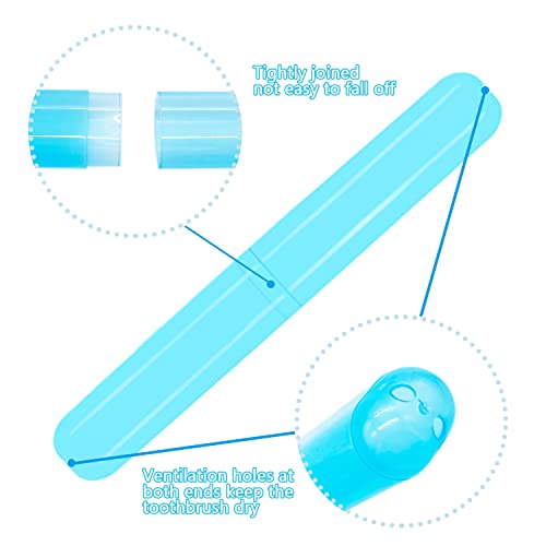 Krgiqn TTC30 30 Pack Travel Toothbrush Case Holder,Portable Toothbrush Storage Tubes,Plastic Toothbrushes Case Cover Protector thumb #2