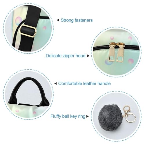 Mochila burbujas pastel evita robos con su bolsillo trasero con cremallera 6