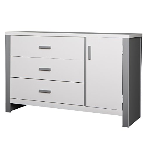 Dream On Me Cafeina 3 Drawer Dresser Combo, Grey