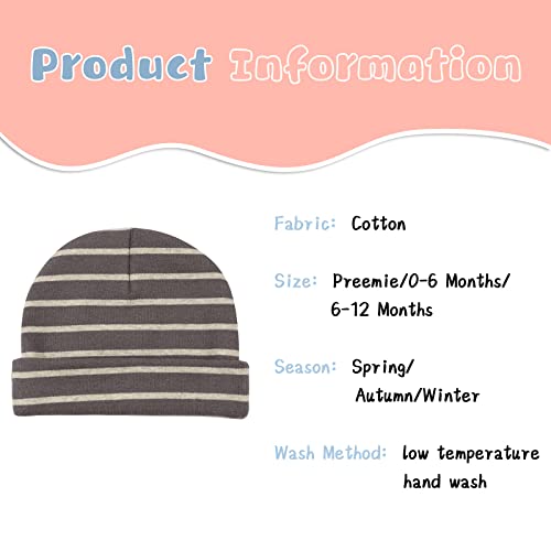 Cotton Baby Girl Hat Preemie Boys Beanie Newborn Hospital Hats Winter Infant Hats For Girls (4Pack-B, 0-6 Months) #TOP5
