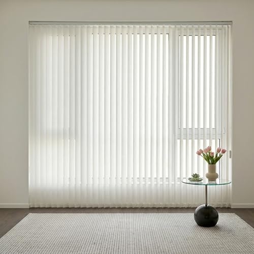 Genérico Estores Verticales Térmico Persianas Venecianas Cortina Corredera Cortina Lamas Verticales Control de Luz Cortina de Protección Solar y Privacidad para Ventanas Grandes(200cmW x 180cmH)