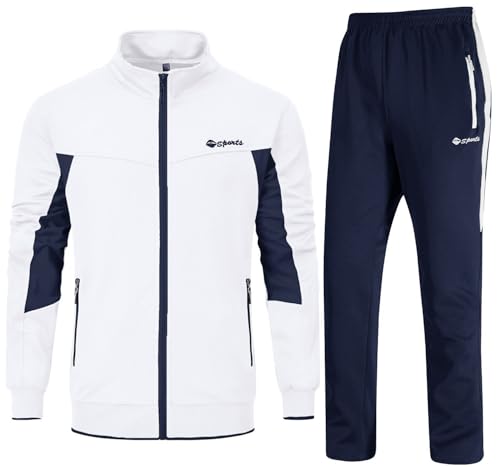 Rdruko Men's Tracksuit Sweatsuits 2 Piece Set Athletic Jogging Gym Activewear Sweat Track Suits Sets