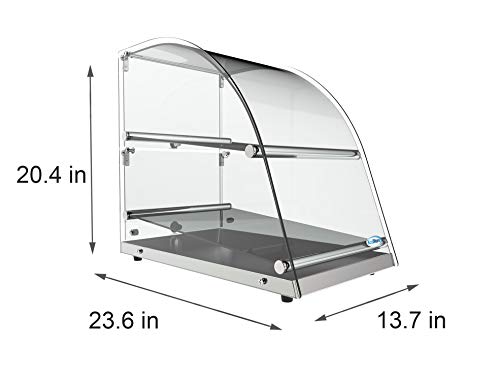 Image of KoolMore DC-2CN Bakery Display Case, 2.4 Cu. Ft - 2 Shelves