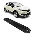 OMAC Trittbretter Seitenschweller kompatibel mit Renault Captur 2013-2020 Aluminium Schwarz 2tlg