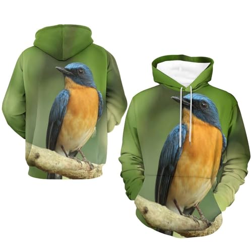 Sweats à capuche oiseau de la branche pull manches longues