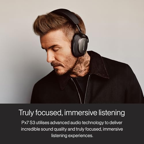 Image of Bowers & Wilkins Px7 S3 Over-Ear Headphones, High-Resolution Sound, Comfortable Fit, Bluetooth, Active Noise Cancelling & Transparency Mode, 30-Hour Playtime, Quick Charge Support, Frost Blue