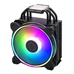 Cooler Master Hyper 212 Halo CPU Sink - Black Aluminum Finish, 4 Heat Continuous Direct Contact Pipes with Fins, MF120 Halo2 ARGB Fan, ARGB Detects, LGA1700 and AM5 Support - Black - Image 5
