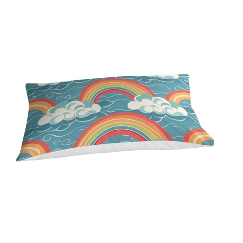 Parure de lit 135x200 impression 3D microfibre durable Le Rainbow - 3