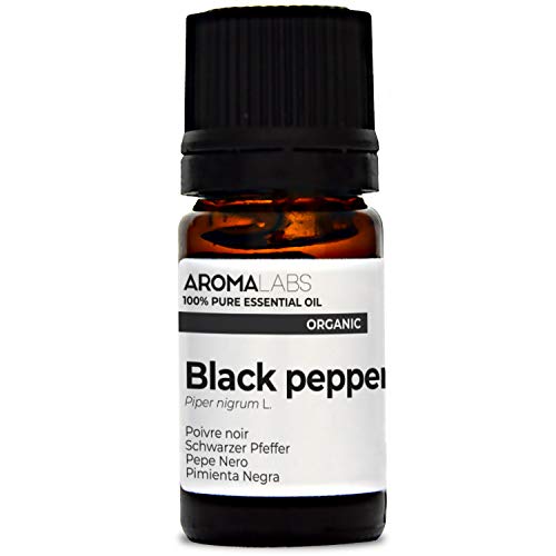 Pimienta Negra BIO - 5ml - Aceite esencial 100% natural y BIO - calidad verificada por cromatograf�a - Aroma Labs