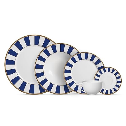 Aparelho de Jantar Alleanza 20 pçs Stripe Azul