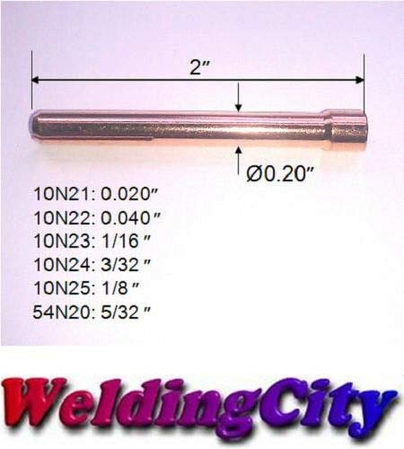 RIVERWELD TIG Spantang 10N23 (1,6 mm opening) Voor QQ300 PTA DB SR WP 17 18 26 TIG Lastoorts 10pk