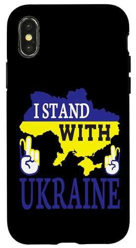 I Stand With Ukraine - Love Stop War - �E�N���C�i�n�} �X�}�z�P�[�X iPhone X/XS �p